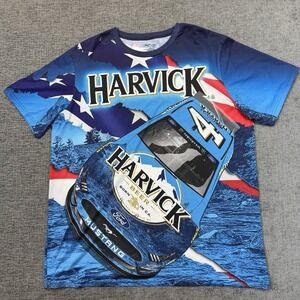 Kevin Harvick NASCAR T Shirt Men's‎ 3XL Stewart Haas Racing Beer American Flag